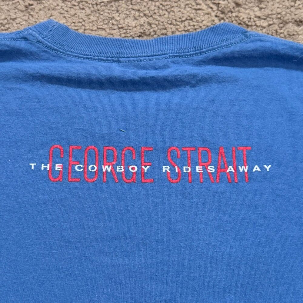 George Strait The Cowboy Rides Away Tour Concert Shirt Double Sided Size L - Picture 3 of 9